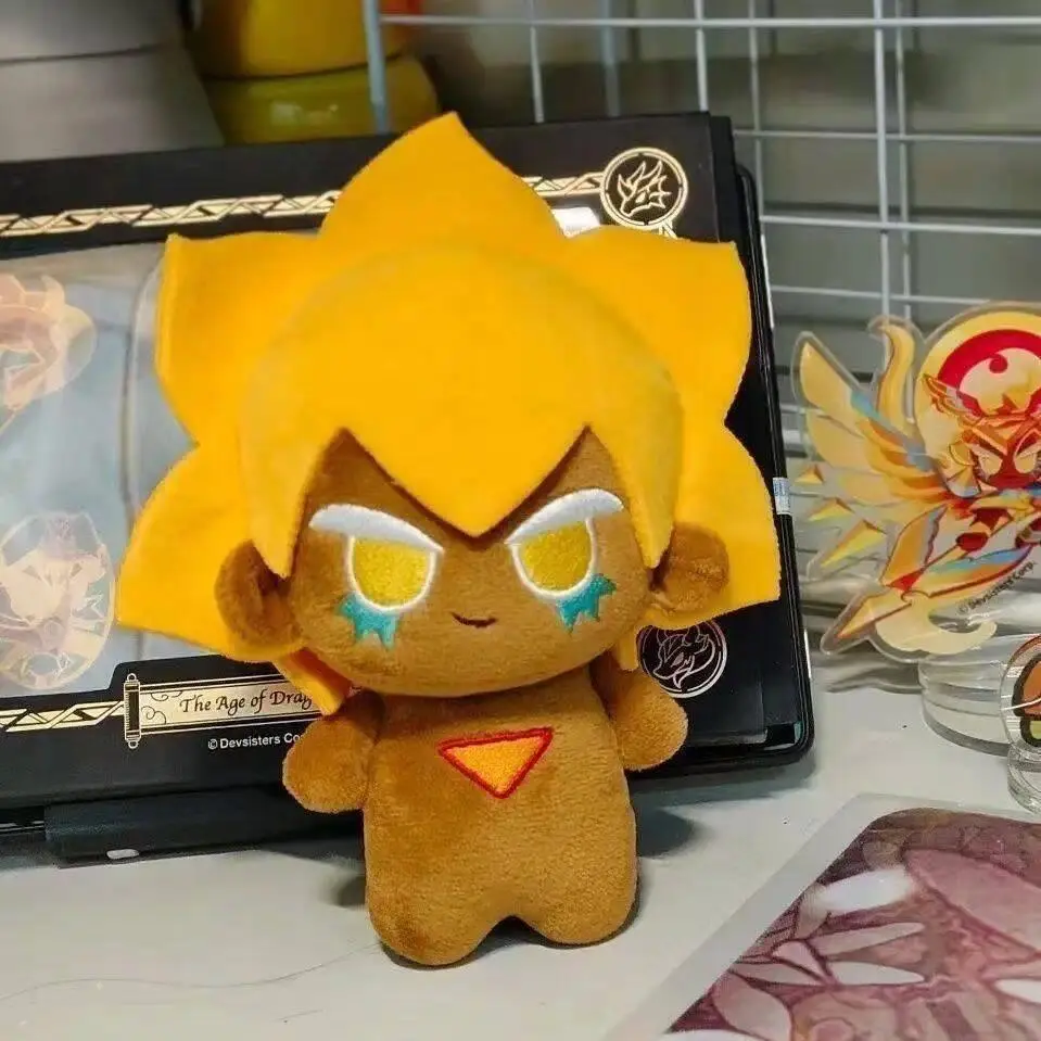 10cm Cookie Run Kingdom Plushie Anime Golden Cheese Cookie Figures Cosplay Stuffed Plush Doll Toys Pendants Birthday Xmas Gift