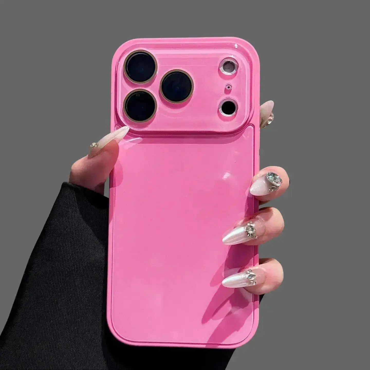 JIACC Fresh Candy Color Phone Case Skin-Feel Crystal Clear Case for iPhone 17/16/15/14/13 Air/Pro/Pro Max/Plus, Soft TPU Bumper, Hard PC Back, Full Lens Coverage, Cute Minimalist Pink & Blue, Gifts for her/he Colorful Protective Shockproof