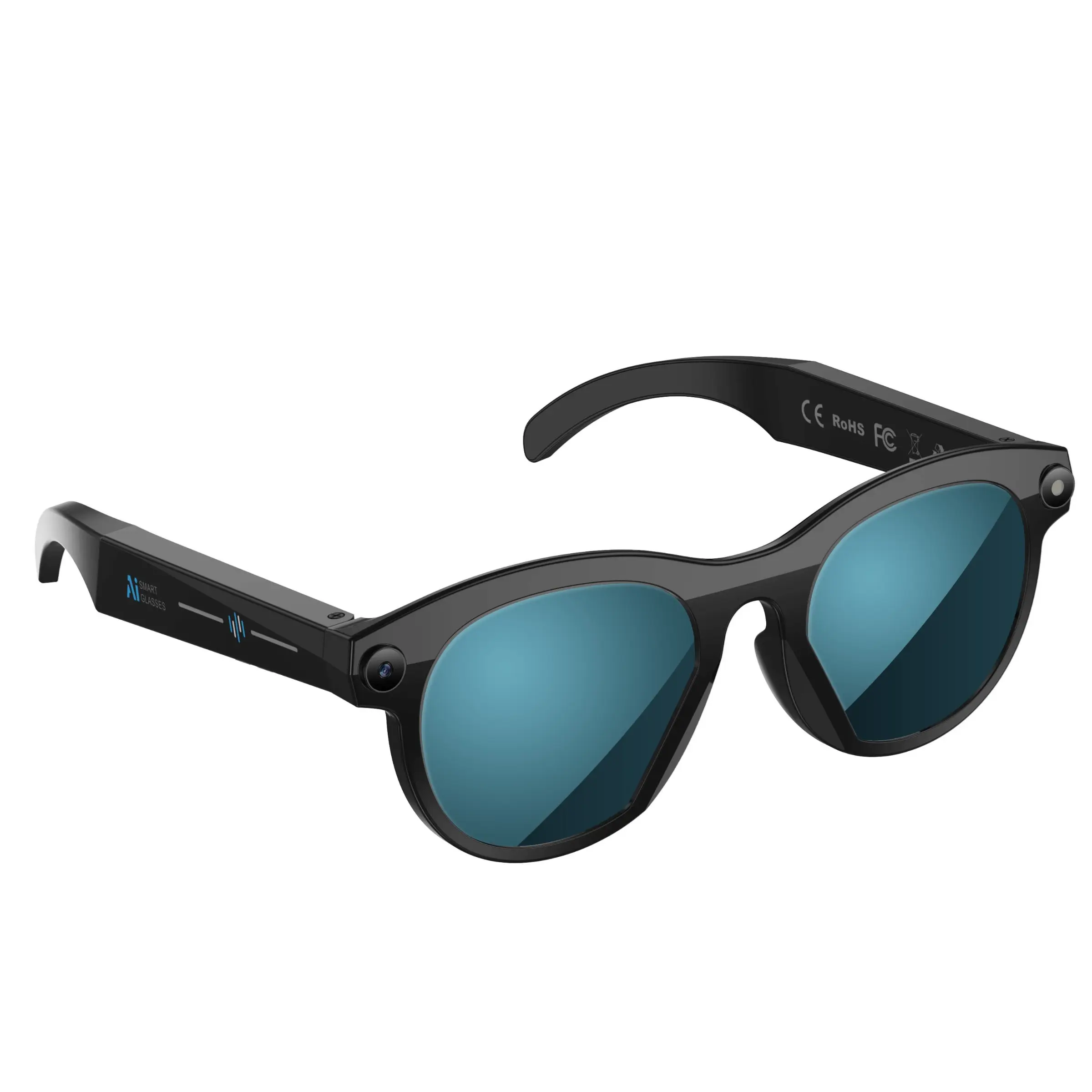 AI Smart Glasses for Video Recording, Business Translation, Outdoor Wear, PC Frame Material, Decorative Lenses, Camera Glasses, Smart Glasses with Camera