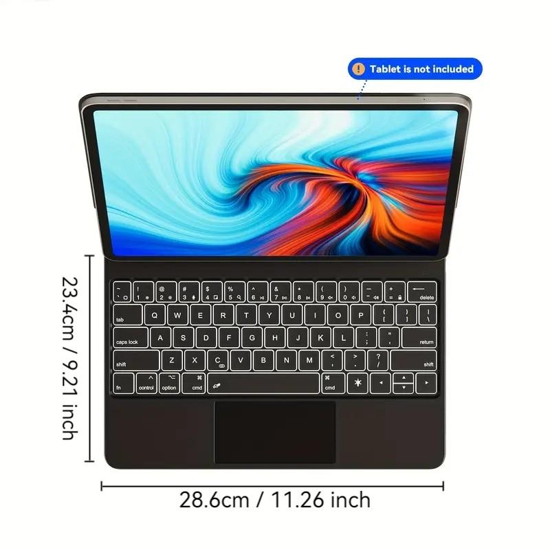 Magic Keyboard Case for iPad Air 13 (M3 2025 / M2 2024)& iPad Pro 12.9 (6th, 5th, 4th Gen), Tablet Keyboard, Magnetic Floating Stand, Slim Trackpad Keyboard with Backlit Keys -Travel Friendly