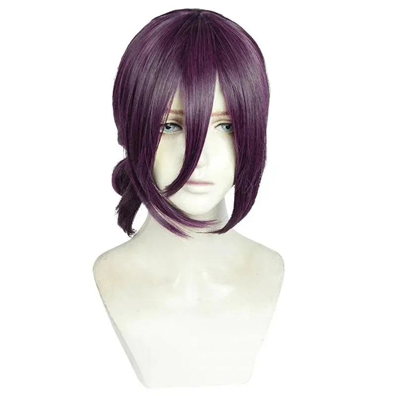 Rezze Cosplay Wig Anime Purple Brown Ponytail Hair Pelucas Halloween Party Role Play Wigs