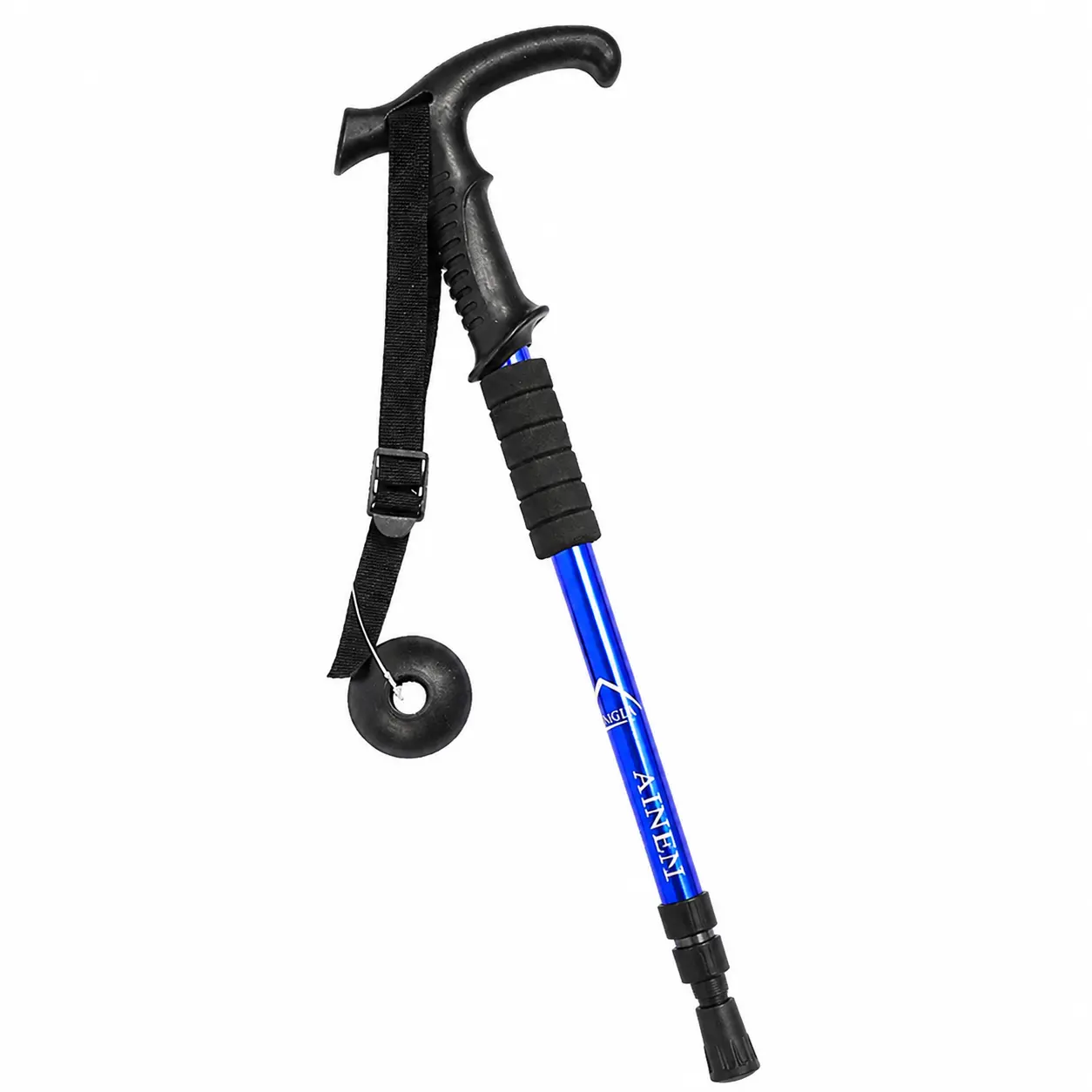 Lightweight Retractable Hiking Cane for Outdoor Adventures – Adjustable Telescopic Trekking Pole with Ergonomic Grip, Non-Slip Tip, and Compact Foldable Design Ideal for Mountaineering, Trail Walking, and All-Terrain Climbing