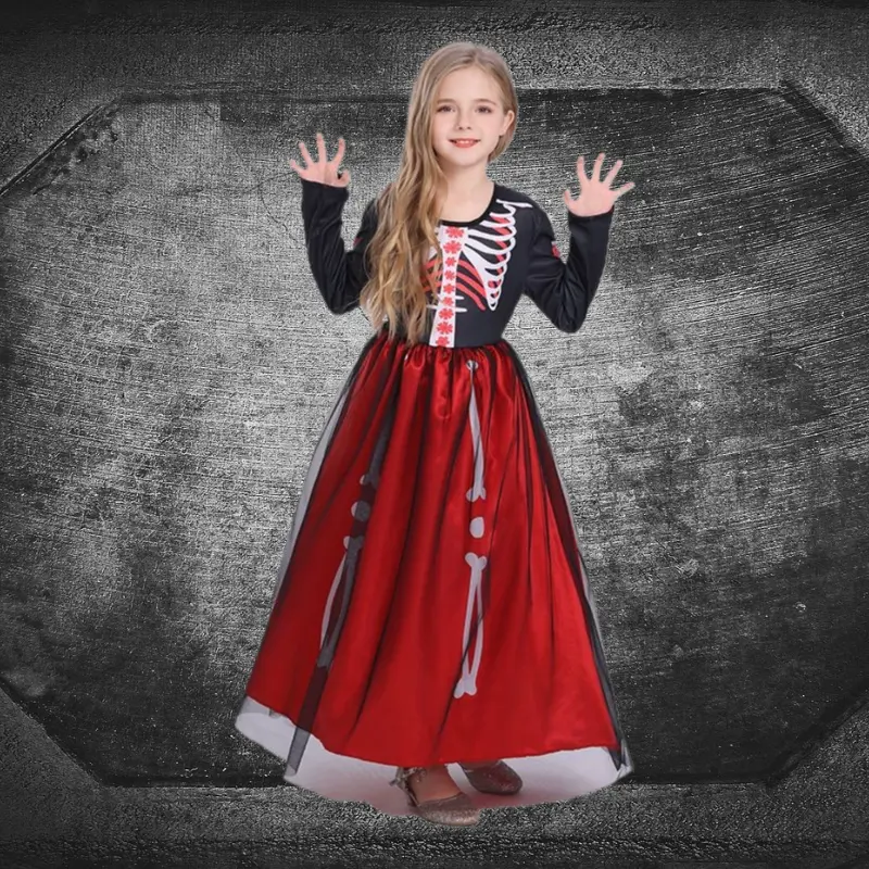Halloween Cosplay Costume Set For Skeleton Vampire Ghost Bride Witch Devil Role Play