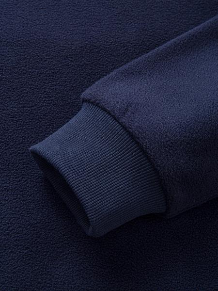 Thickened Polar Fleece Colorblock Letter Embroidery Zipper Hoodie Jacket, Fall Winter Outerwear, Soft Comfortable Fabric, Casual Outdoor Sports Wear