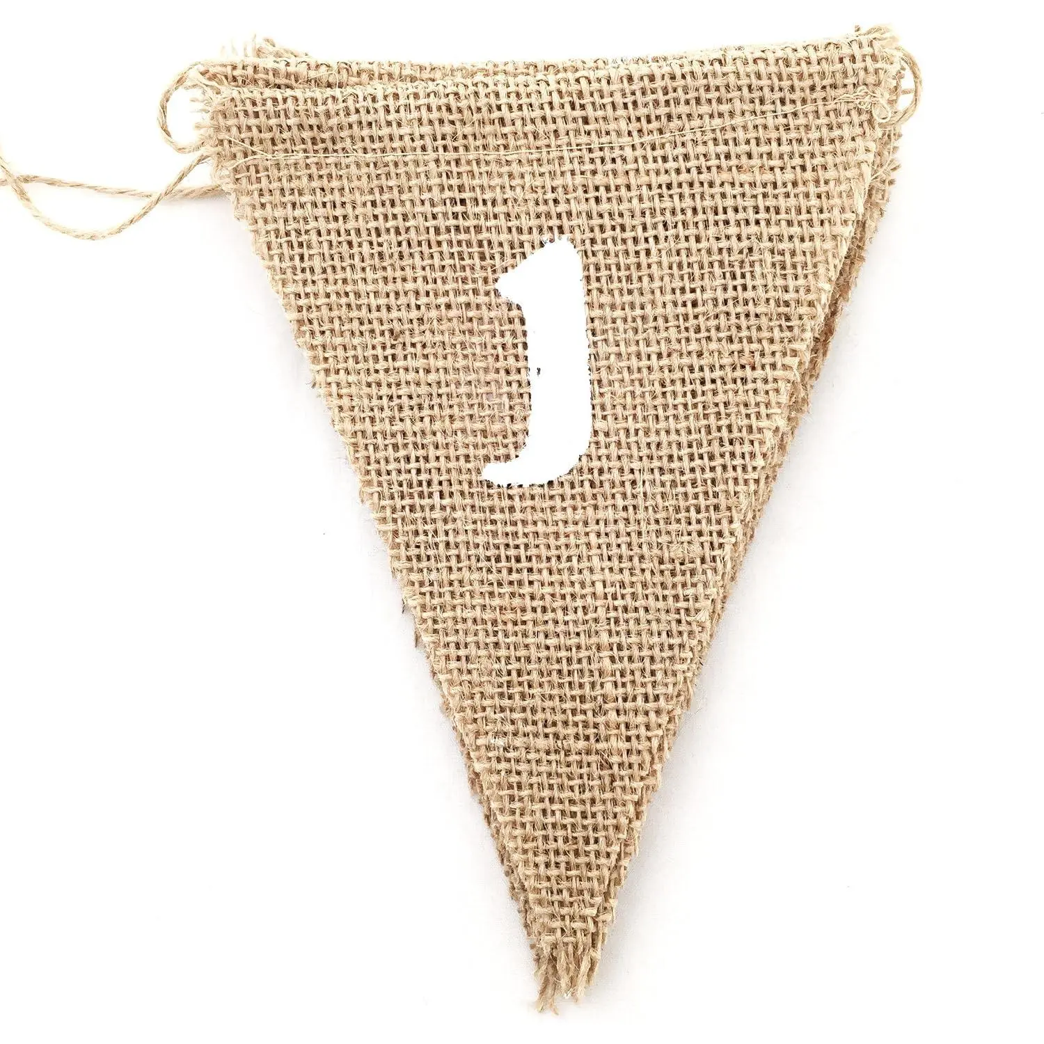 Burlap Bunting Banner Triangle Just Married