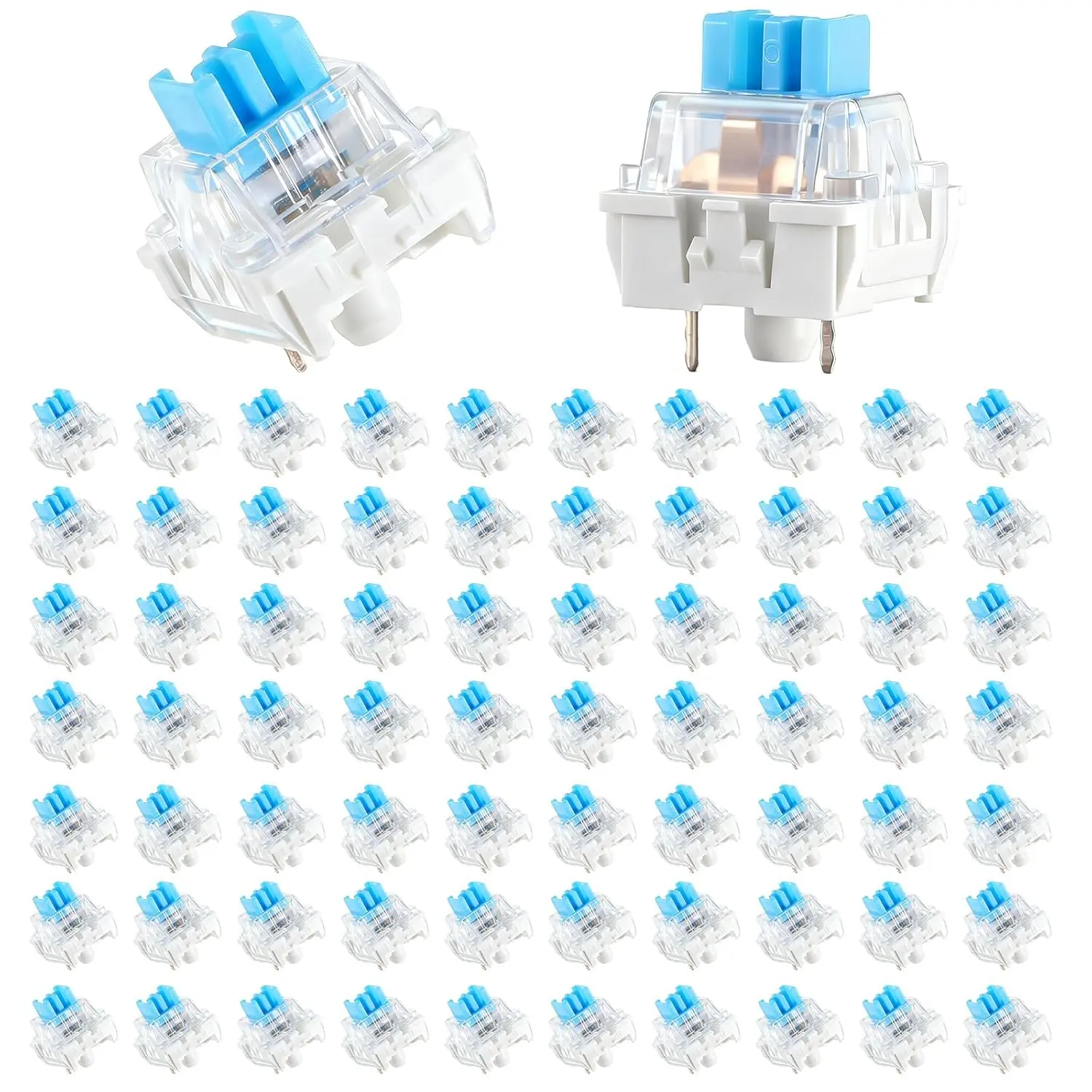 Mechanical Keyboard Switches, 72 count 3 PIN Blue Keyboard Clicker    Keyboards Clicky Switches for  Gaming Keyboards