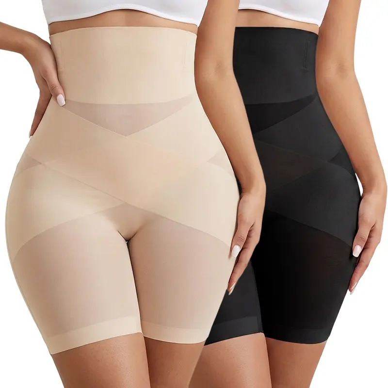 2PCS Women's Tummy Control Shapewear Shorts, Butt Lifting Body Shaper Shorts High Waisted Seamless Thigh Slimming Short Underwear Body shaper Shapewear Women