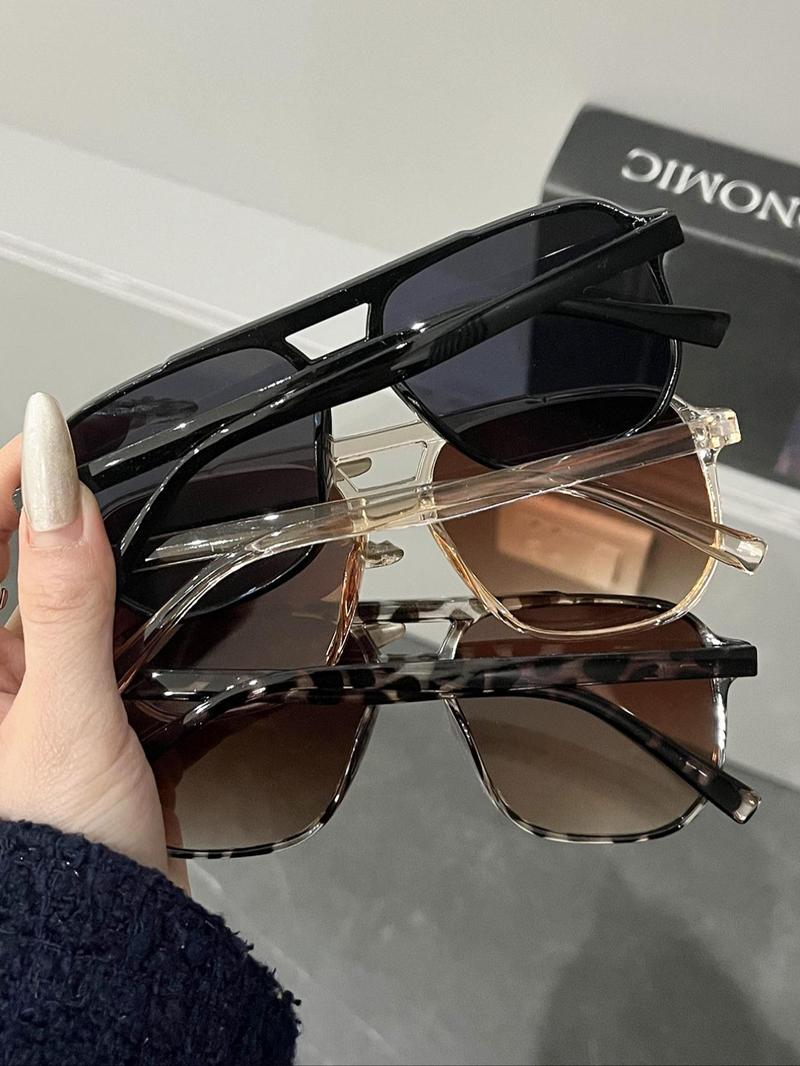 Unisex Vintage Trendy Aviator Sunglasses, Retro Outdoor Sports Frames Sunglasses, Fashionable Modern Accessories for Men & Women for Everyday Use, Trendy Beach Eyewear, Aviator Shades