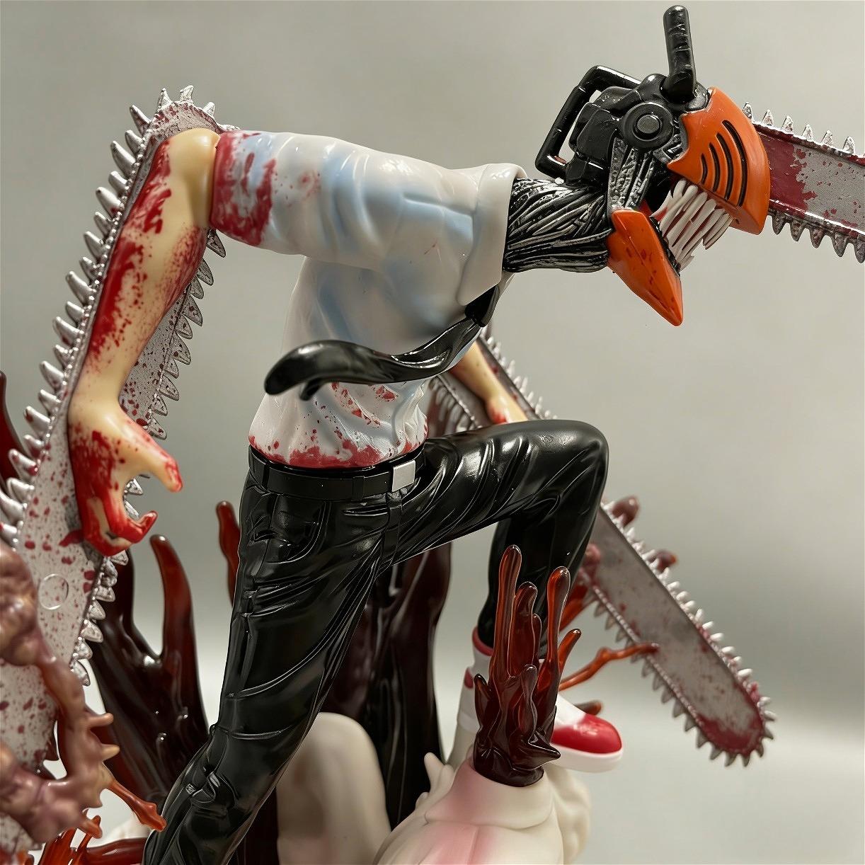 Chain Saw Man Electric Demon Form Anime Figure Model 25cm Collectible Gift Detailed Action Figure Action Pose Desk Decor Stress Relief Toy Halloween Birthday Limited Edition