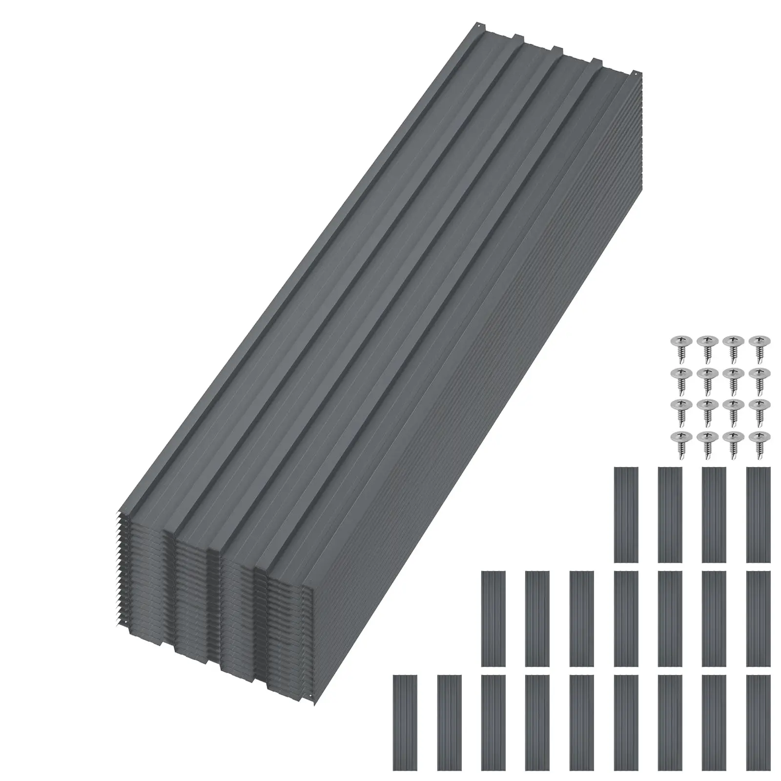 GAOMON Metal Roofing Panels (20 Pcs) - 73.23in x 17.72in Easy Install Roofing Sheets for DIY Users, Weather Resistant Roofing Metal Panels