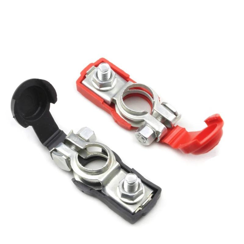 Car Battery Negative & Positive Cable Terminal Clamp, Quick Release Battery Terminals Clamps, Anti-corrosion Car Battery Connector, Universal Car Accessories, for Car Battery Cables, Car Parts