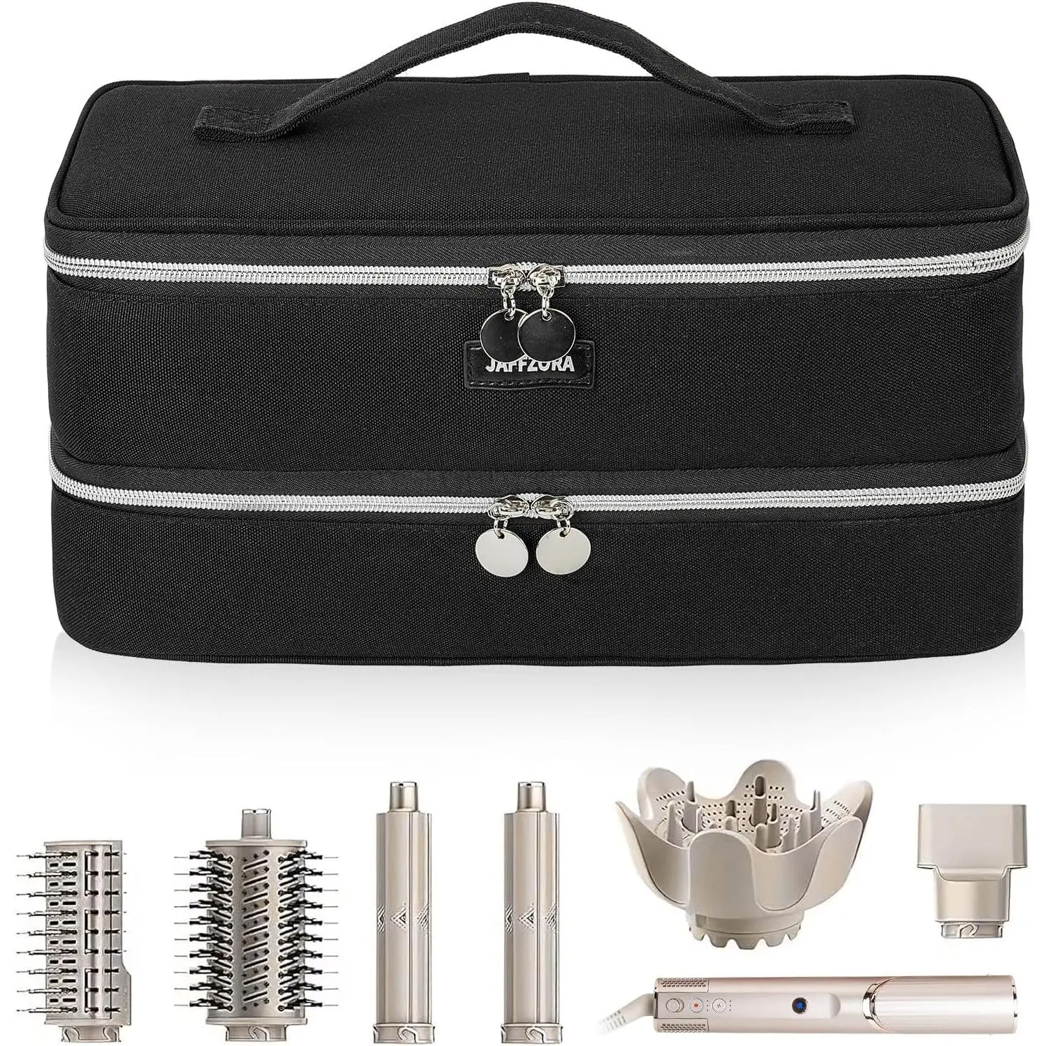 Travel Carrying Case Fits Shark Flexstyle FlexFusion Double Layer Storage Bag Compatible Dyson Supersonic Hair Dryer Airwrap Styler Attachments Only