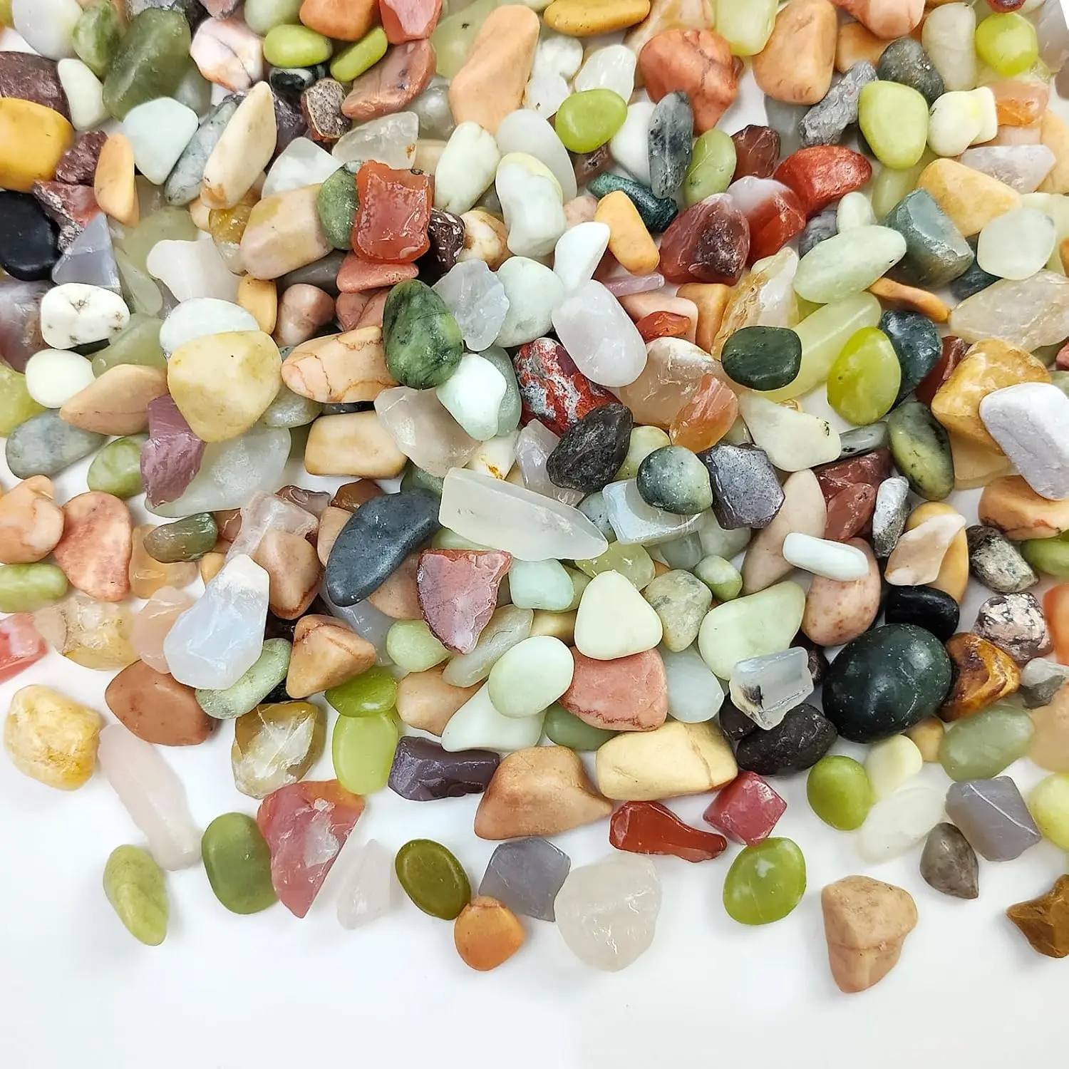 3/8-Inch Polished River Rocks - Indoor/Outdoor Home & Garden Supplies, Cactus Planter Fillers, Bird Bath Fill, Vase Filler