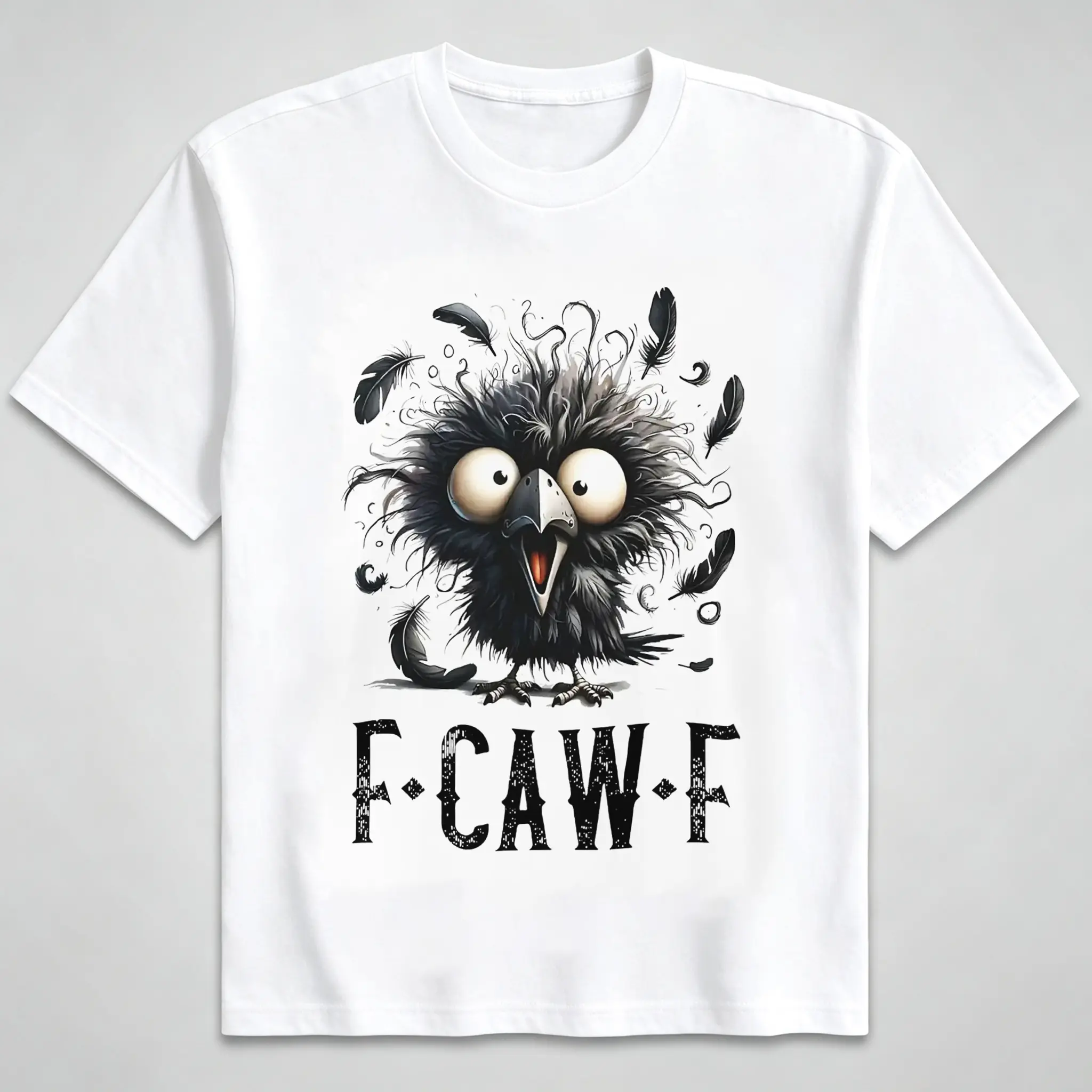 Funny Crow Graphic T Shirt Raven Tee Bird Lover Shirt Casual Cotton Short Sleeve Meme T Shirt