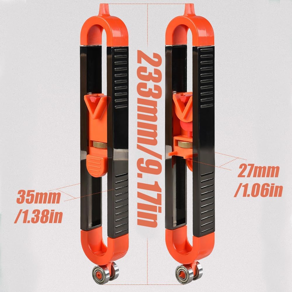 1 count Precise Contour Scribe Tool with 2 Pencil, Upgrade Measuring Scribe Tools With Lock For Pencil for Woodworking Finish Carpenter, Construction, DIY Handymen