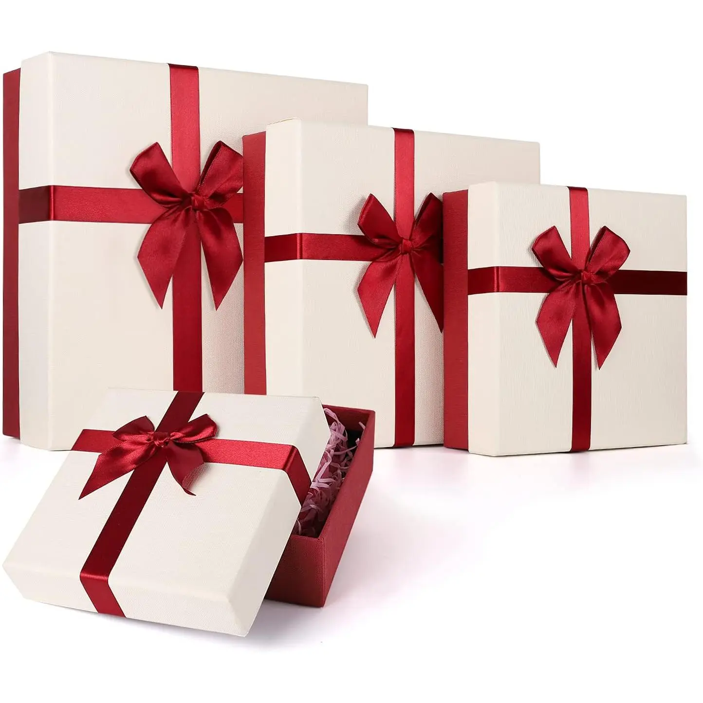 Boxes with  for Presents, Set of 4  Boxes for Presents, Luxury  Wrap Boxes, Decorative Present Boxes for   Giving Occasions