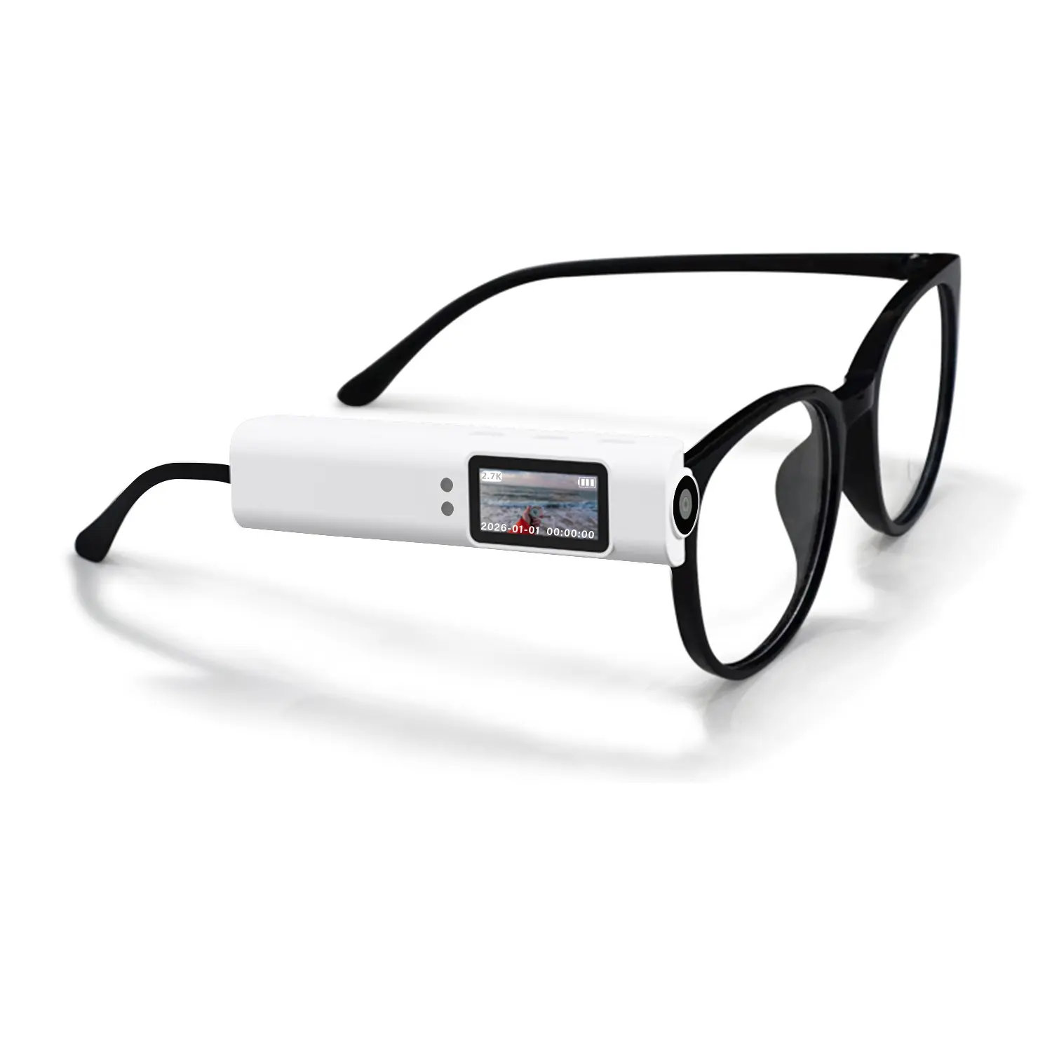 2.7K FPV Glasses Camera with 0.94" Color Display Screen,110° Wide Angle Lens,Lossless Video & Voice Recording,Wearable Mini Body Cam for Work,Running,Travel & Daily Life,Portable Body Camcorder with USB-C Charging (1000mAh Battery)