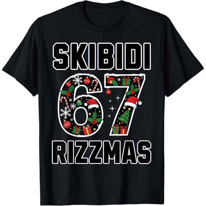 Oversized Vintage Rizz Christmas 67 Funny Xmas Gen Alpha Skibidi ...