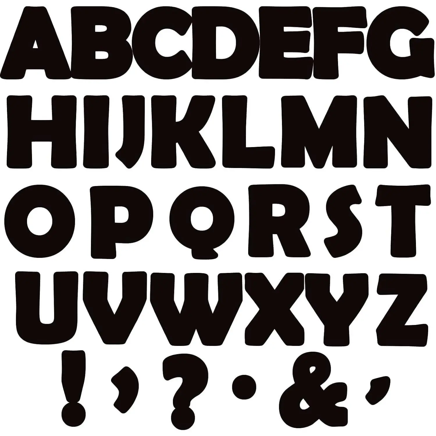 150 PCS Large 6" Bulletin Board Letters Set, Black Alphabet Cutout Letters for Classroom Bulletin Board Display Home School Decor, Help Inspire Students' Learning Interest
