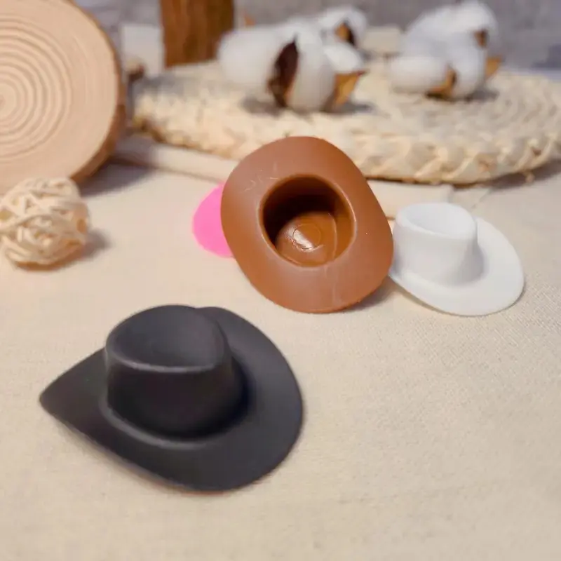 24pcs Mini Western Plastic Cowboy Hats, Holiday Party DIY Kit, Festival House Decorations, Four Colors Available, Party Decoration Supplies, Party Event Props, Party Accessories, Birthday Party Hats