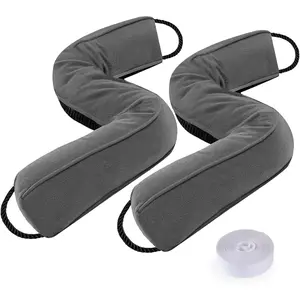 38inch 2.2-pound heavy-duty door gap windproof strip, filled with glass beads and cotton, removable and machine washable, soundproof and windproof, with anti-wear bottom, suitable for door gaps