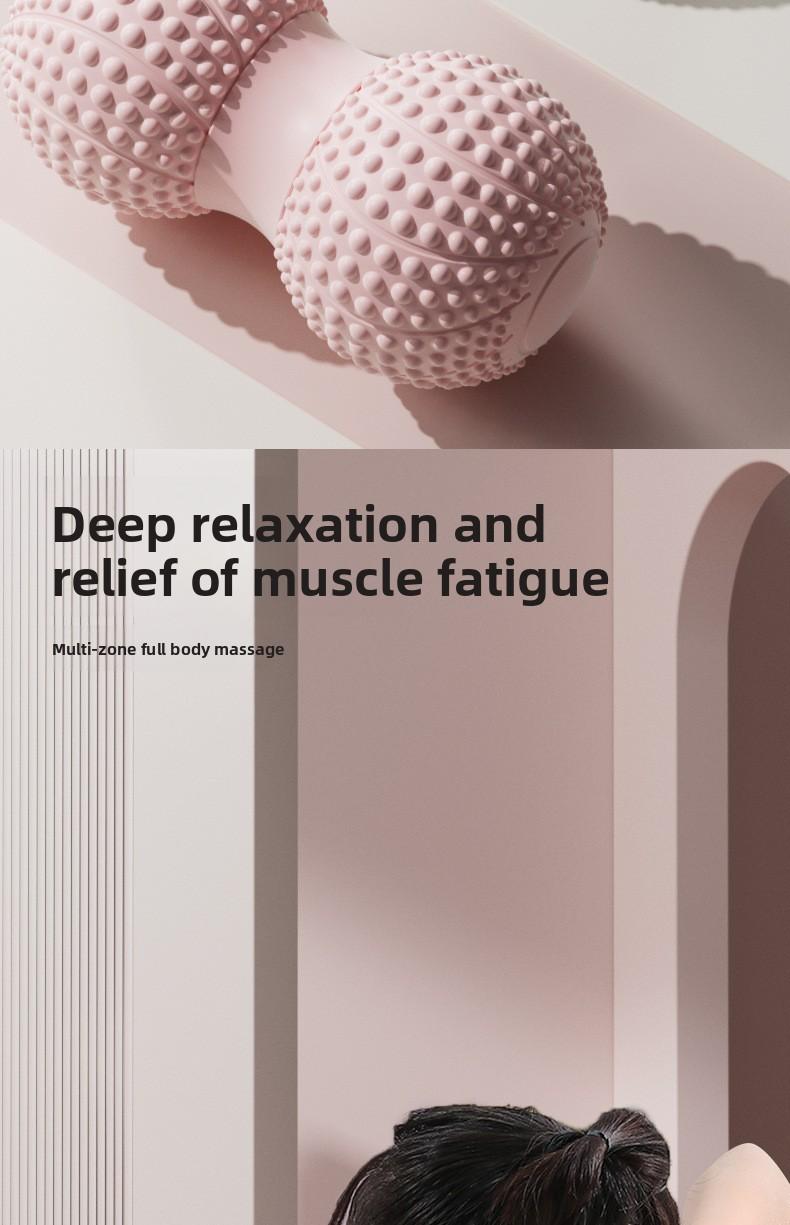 Fascia Peanut Ball for Foot Massage, Spine Muscle Relaxation, Double Ball for Hip, Back, and Leg Acupoint Stimulation, Yoga Massage Ball