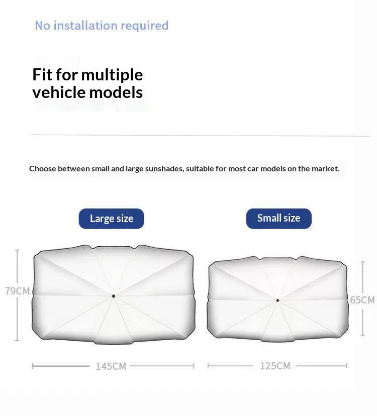 Car sunshade for summer, front windshield sunshade, in-car sun protection and heat insulation device