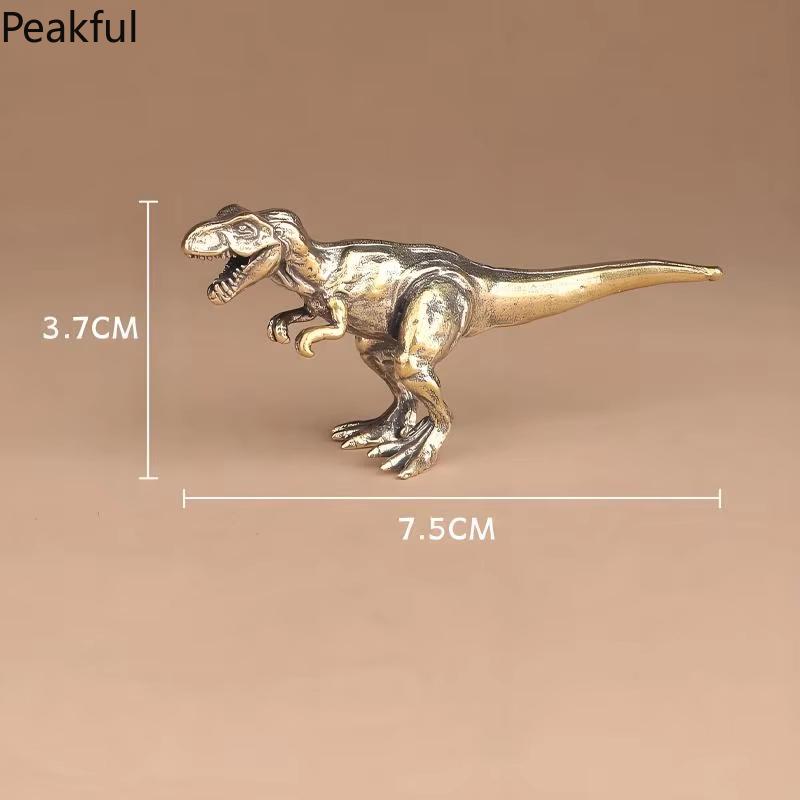 Solid Brass Tyrannosaurus Rex Statue – Handcrafted Jurassic Dinosaur Ornament, Realistic Animal Figurine, Great Gift for Dinosaur Fans, Ideal for Home Decor, Office & Gift Ideas