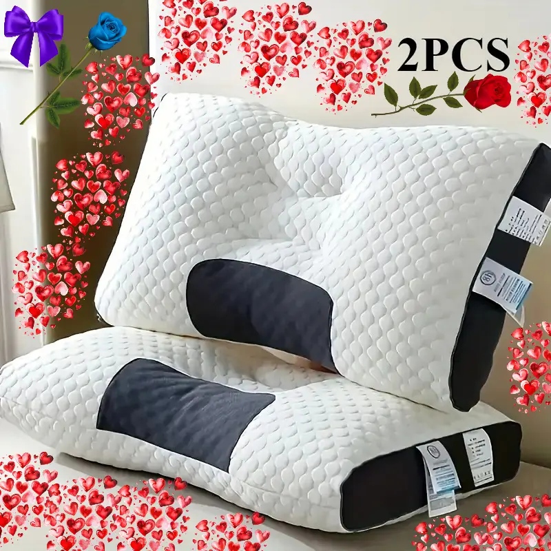 Anti Collapse Pillow Core Deep Sleep Neck Support Ergonomic Memory Foam Pillow for Side Back Stomach Sleepers Breathable Cooling Bamboo Fabric Adjustable Loft Orthopedic Cervical Relief Premium Home Bedding Essentials