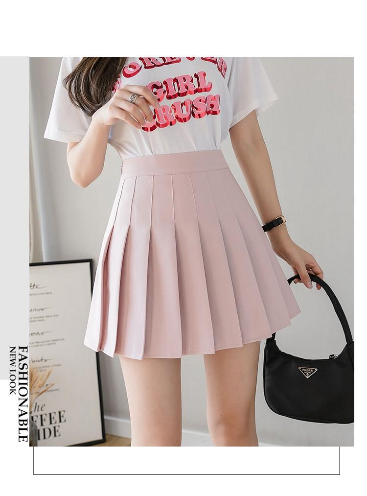 Women Elastic Waist Pleated Skirt Elegant Skateboard Comfy Skirt for Spring and Summer Fashion Women's Clothing