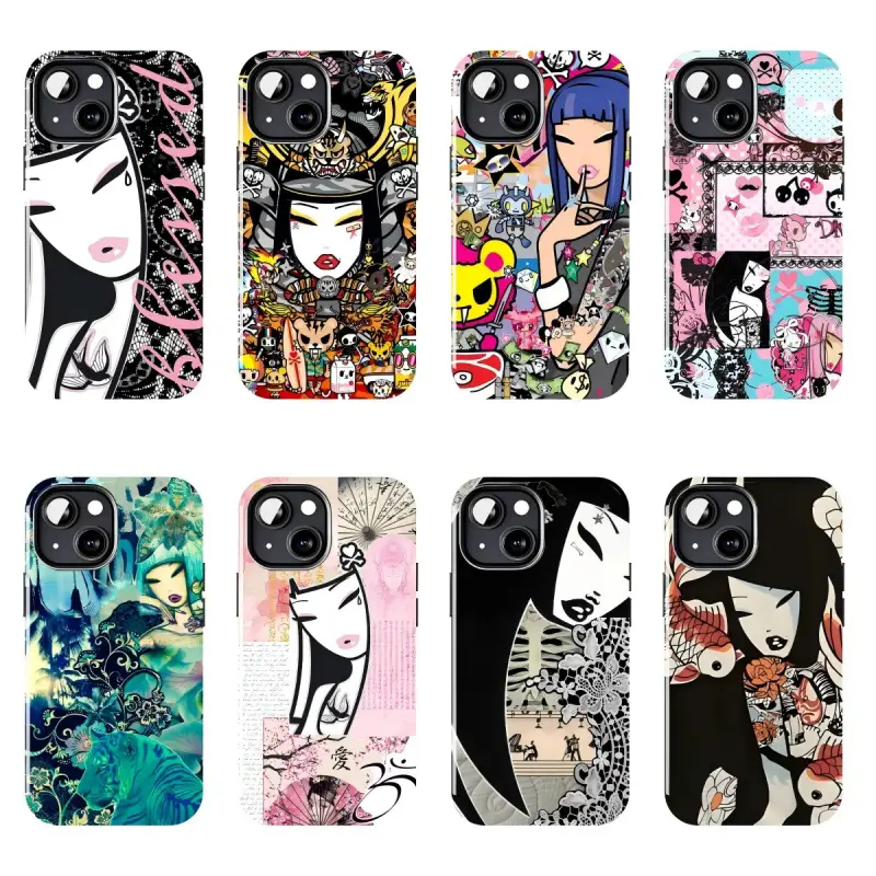 Tokidoki Y2K Aesthetic Phone Case Suitable for iPhone 17-11 Pro Max/Plus and  Samsung Galaxy S23-25
