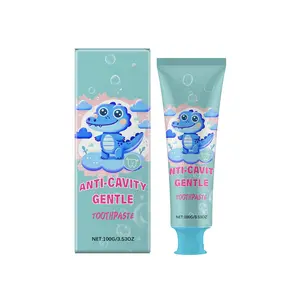 Kids Gentle Toothpaste with Calcium Carbonate & Sorbitol, Mild Daily Tooth Cleaning Paste for Fresh Breath & Cleaner-Looking Teeth