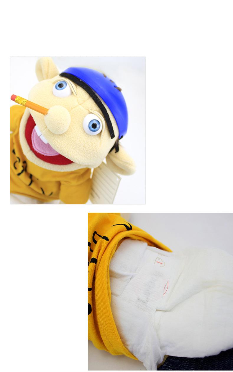 Jeffy Hand Puppet Cartoon Plushie Toy Stuffed Doll Soft Figurine Sleeping Pillow Educational Playhouse Fans Birthday Gift