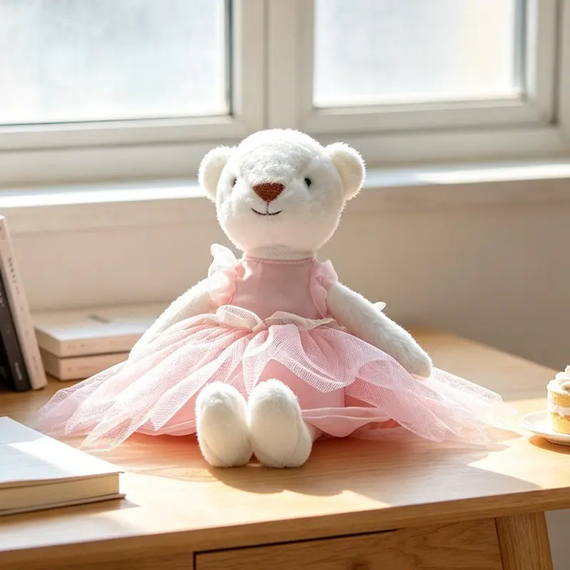 New Cute Ballet Dress Bunny Plush Toy, Soft and Safe Comfort Doll for Kids, Perfect Gift for Christmas, Easter, Birthday, Valentine's Day