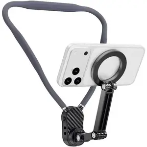 Magnetic Neck Mount Phone Holder for Phones,Neck Cell Phone Holder POV/Vlog Selfie Mount Hand Free Phone Neck Holder for TikTok & Vlogging,for iPhone & Android