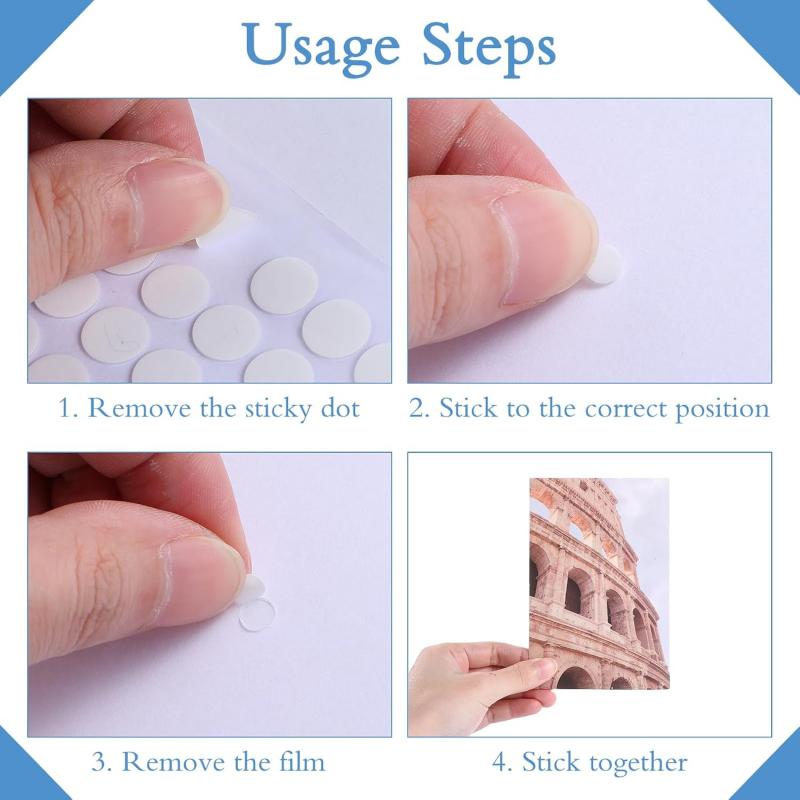 Clear Double-sided Adhesive Dots, 100pcs/set Removable Nano Wall Mount Caulk for Photos, Posters and Pictures, Wall Hanging Solution