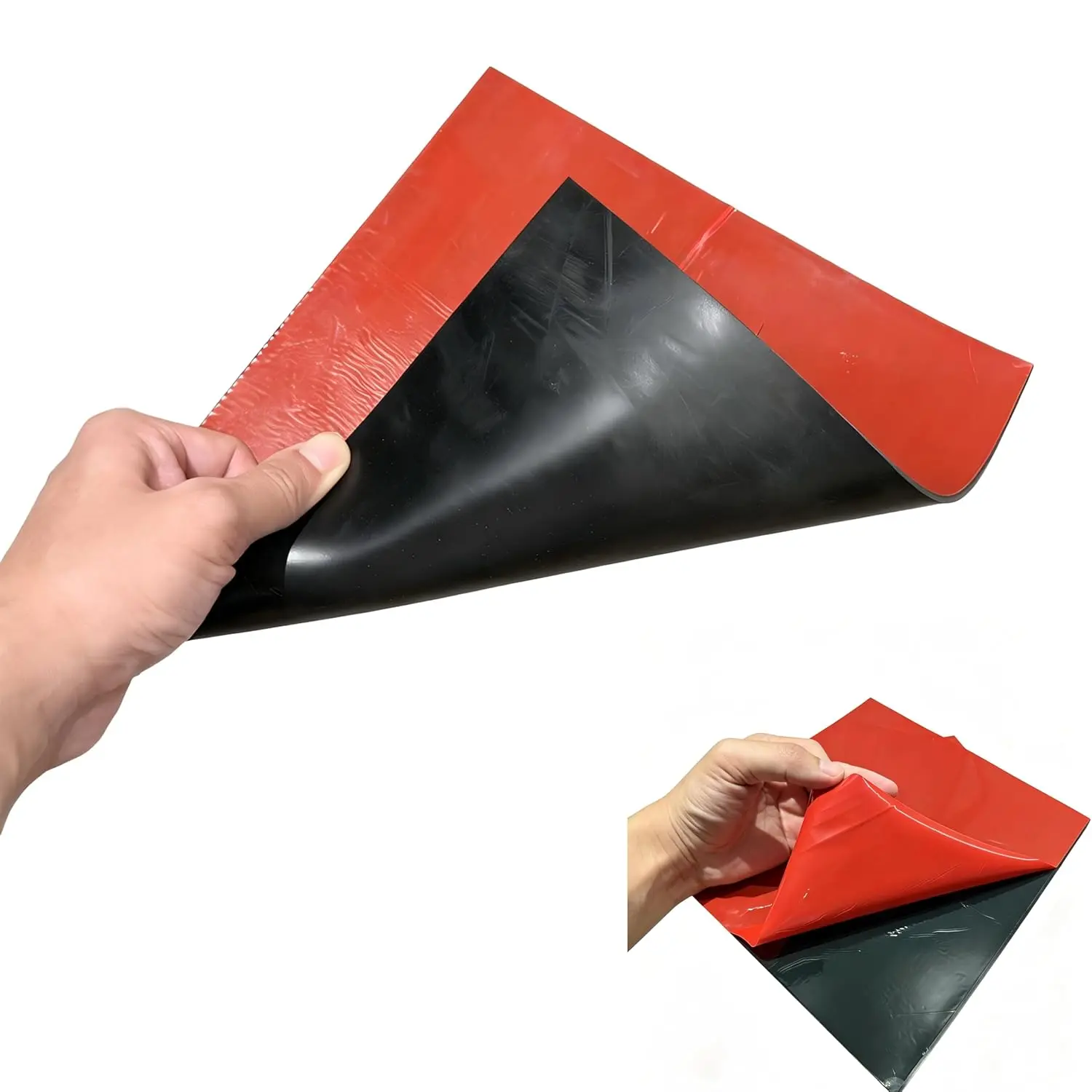 Neoprene Rubber Sheet with Adhesive Backing, Rubber Gasket Material | Oil-resistant, , Flexible For Gaskets Making, weather stripping, Resealing, protection, 12"x11", 3.0mm