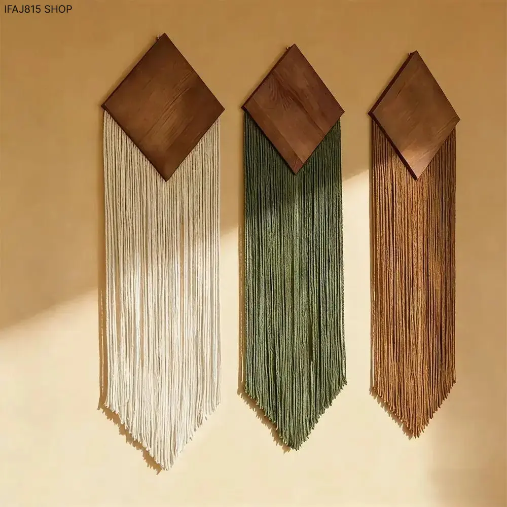 Large Statement Macrame Wall Hanging - Handmade Boho Woven Tapestry with Dip-Dyed Ombré, Neutral Fiber Decor for Bedroom, Headboard Accent, Warmth and Texture Gift for Boho Decor Lovers, New Homeowners, Home Decor, Wall Decor