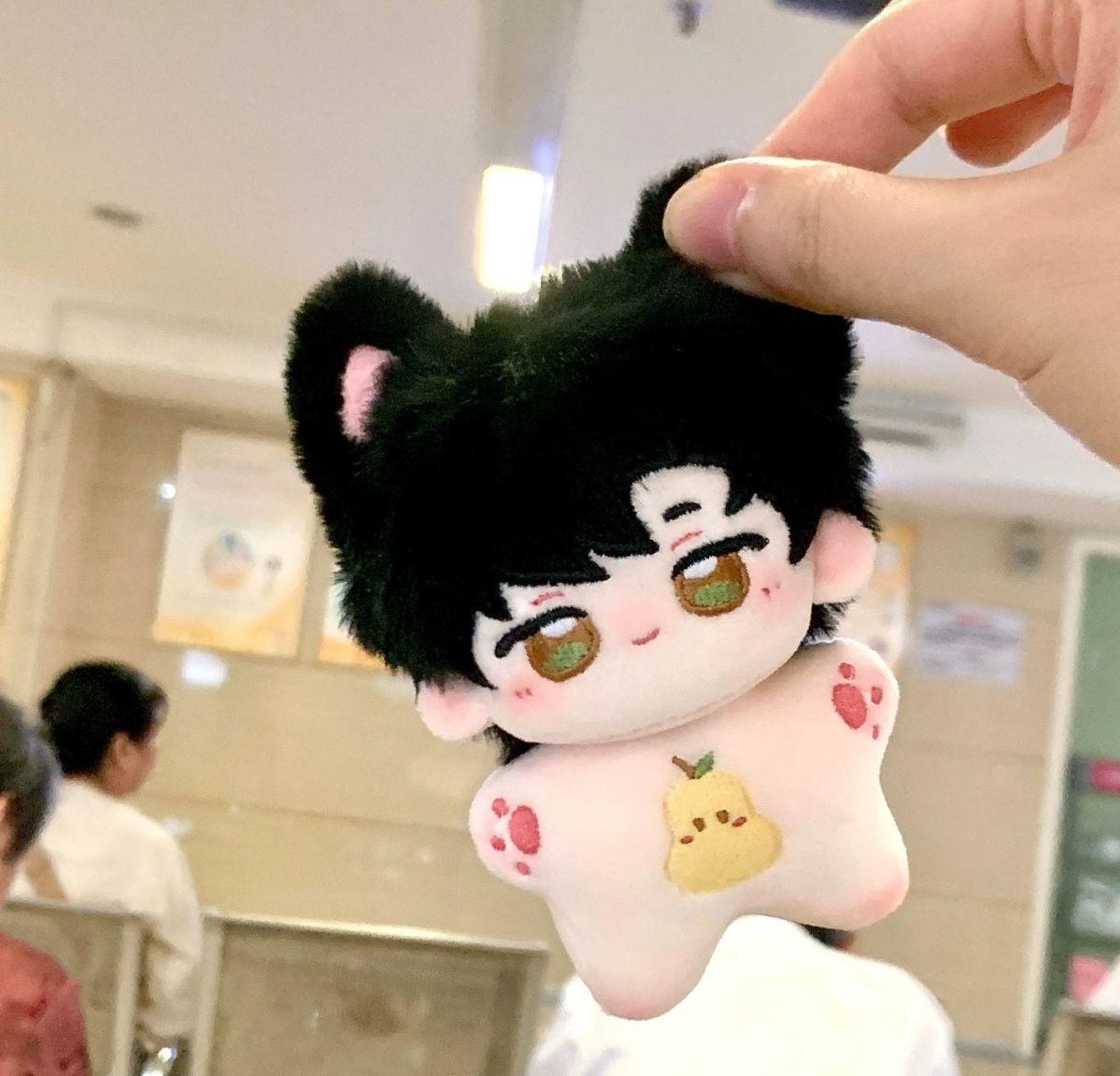 Love and Deepspace Rafayel 10cm cotton doll Xavier Zayne Sylus Caleb Cartoon peripheral decoration keychain Plush nude doll Gift