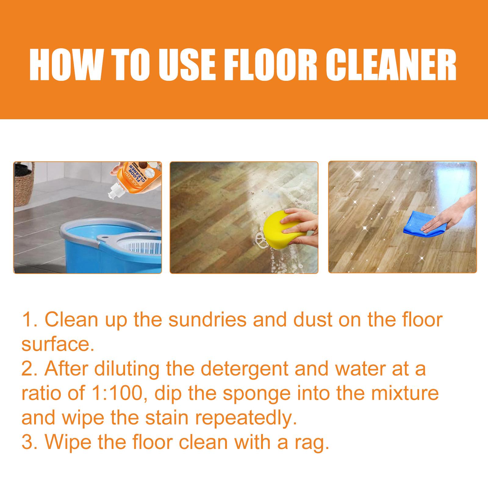 Floor Cleaner Set: Stain Remover, Descaler, Wood Floor Cleaner, Polisher, Brightener, Tile Cleaner