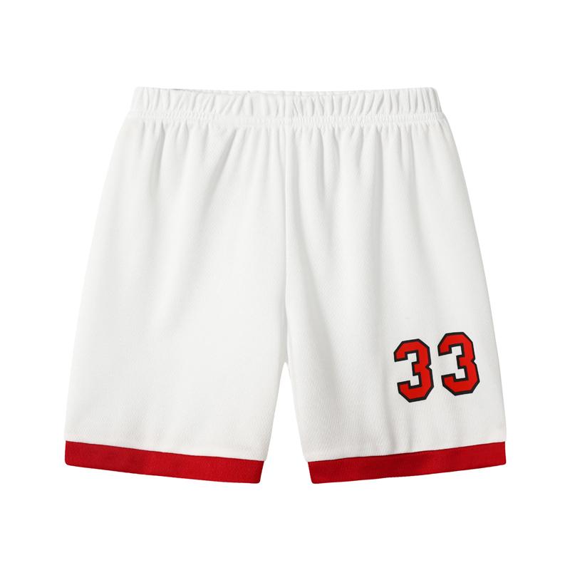 6-piece children's basketball suit, boys' and girls' jerseys, ball pants suit, digital letter printed summer lightweight basketball vest and shorts.