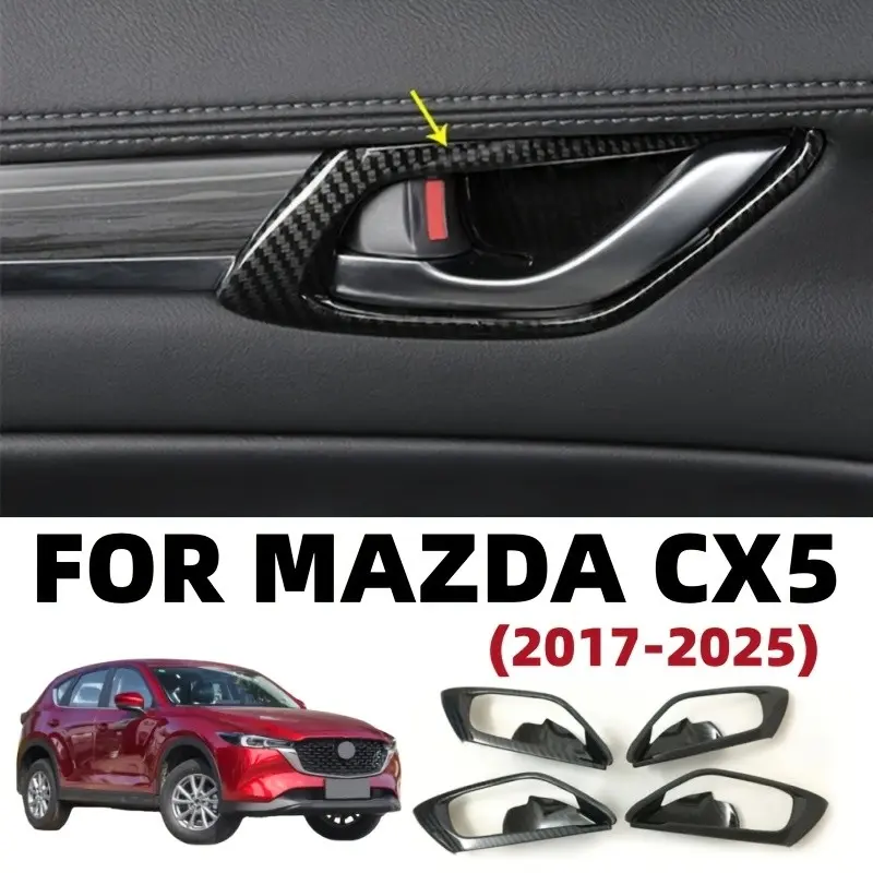 For Mazda CX-5 CX5 2017-2025 Inner Door Handle bowl Cover Interior Door Frame Panel Trims CX 5 Car-styling Accessories