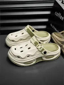 Men's hollow EVA simple solid color casual outdoor beach sandals, couple models, comfortable and fashionable