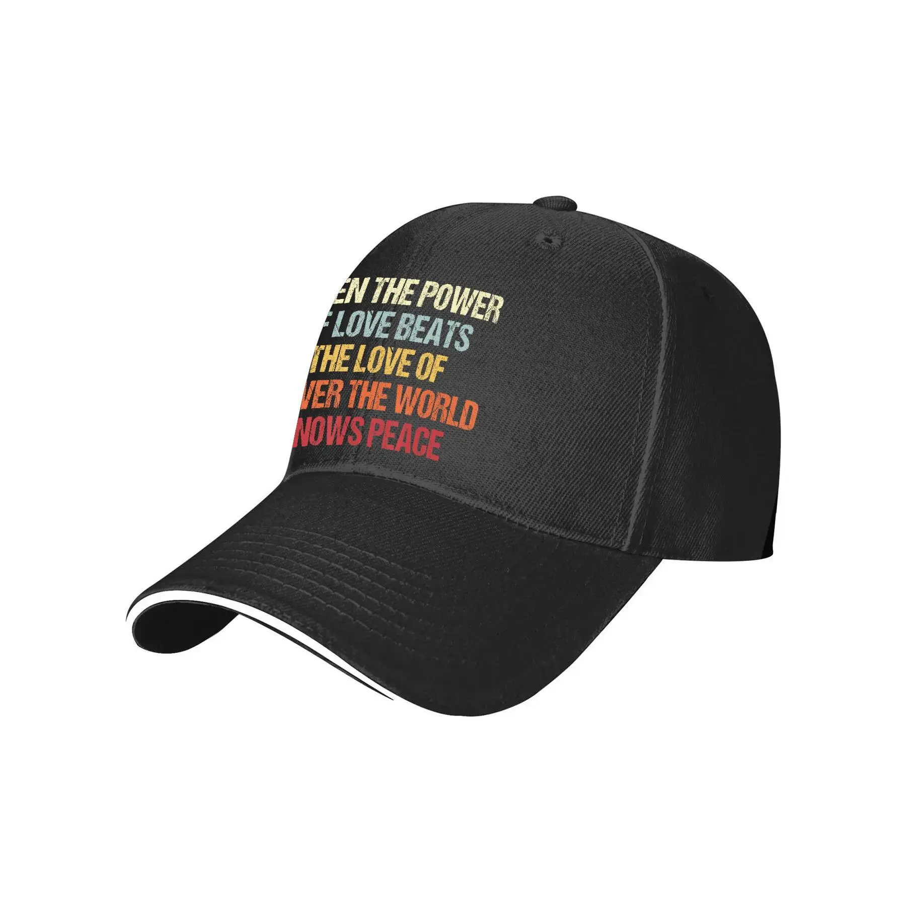 Vintage When The Power of Love Novelty Awesome Graphic Baseball Cap Hats Popular Baseball Cap Funny Hats