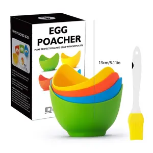 Silicone Egg Cooker High Temperature Resistant, Home Use Steamer Set, Breakfast Essential, Egg Cup Mold, Perfect for Daily Cooking