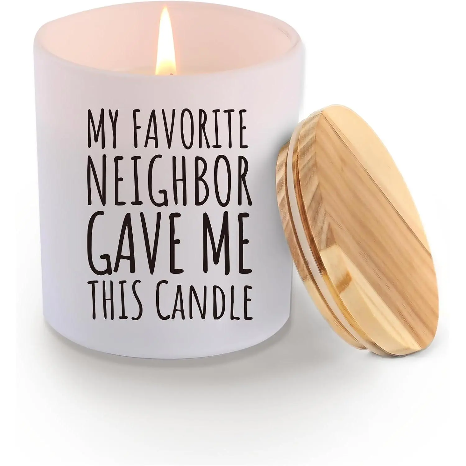 My Favorite Neighbor Gave Me This Candle Neighbor Gifts Scented Candles for  Office Housewarming Moving Out Gifts Jar Candles Sage Floral Lavender Scent Soy Wax Candles 9.5 oz