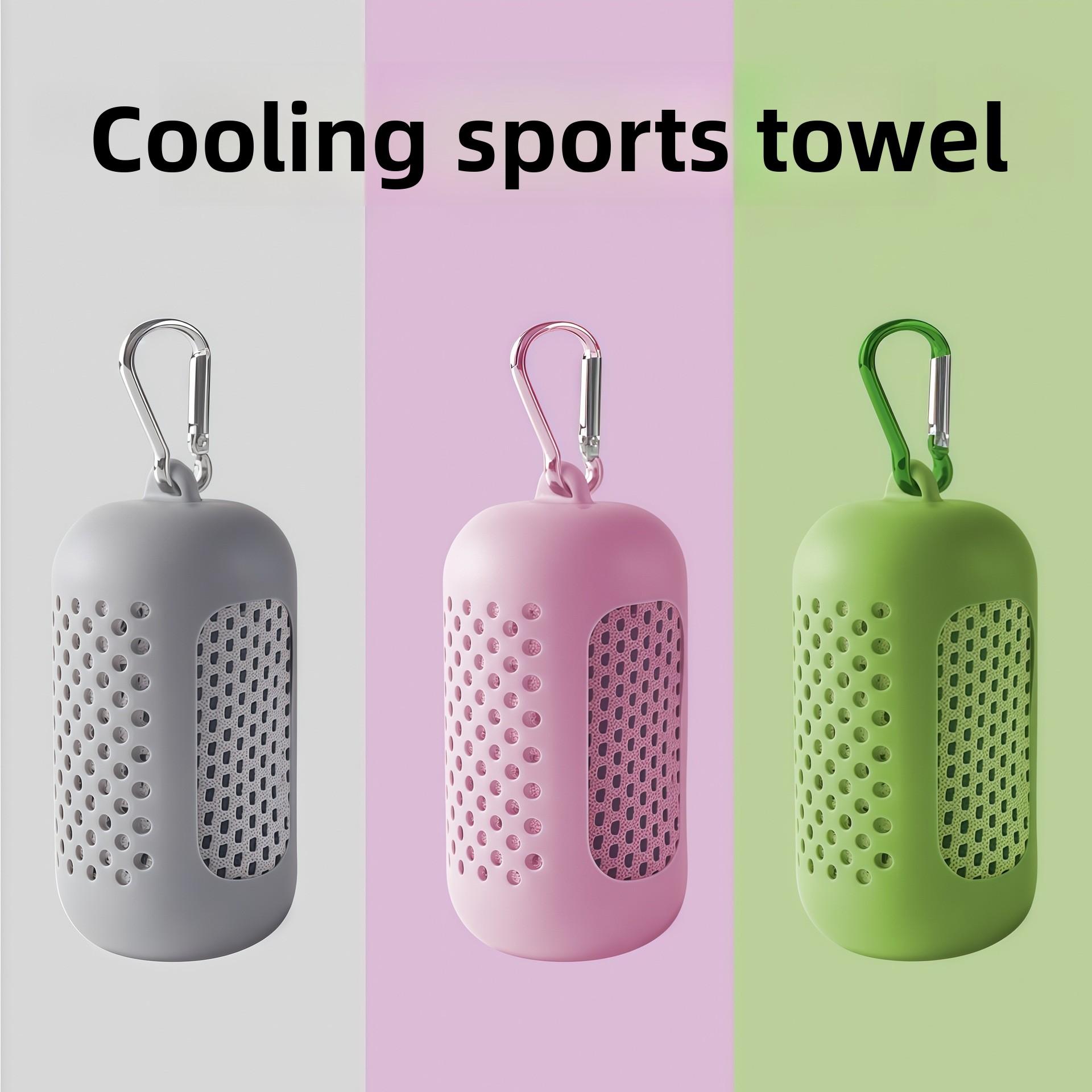 Silicone cover summer cold sports towel outdoor ice fitness running cold towel ice silk quick drying cooling ice towel