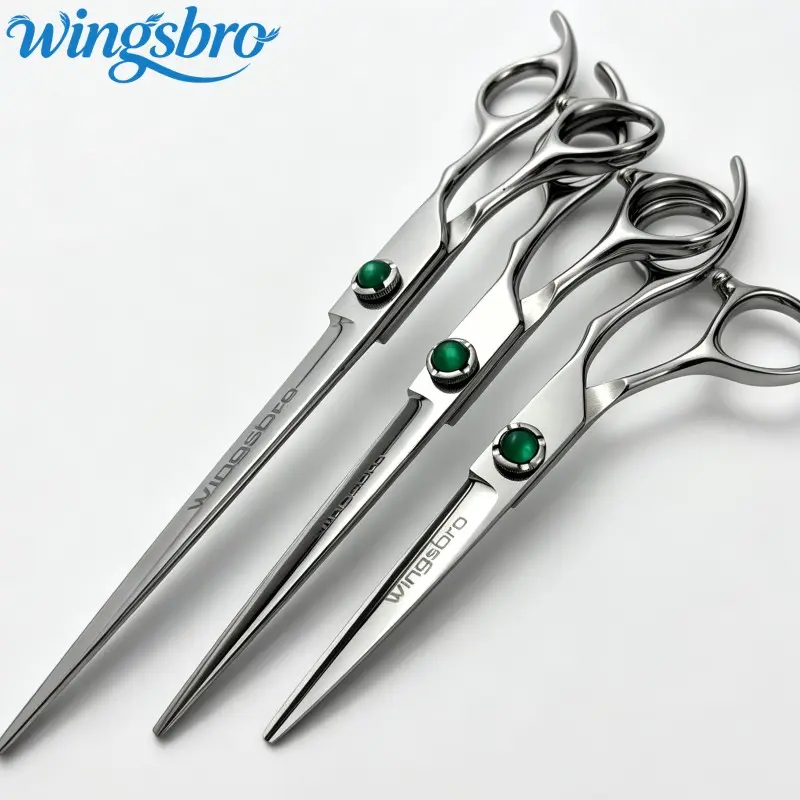 Wingsbro Professional Barber Shop Scissors, 6.5/7.5/8.5 Inch Premium Stainless Steel Hairdressing Scissors, Straight Scissors Hair Cut Scissors for Salon, Home, Shears for Hair