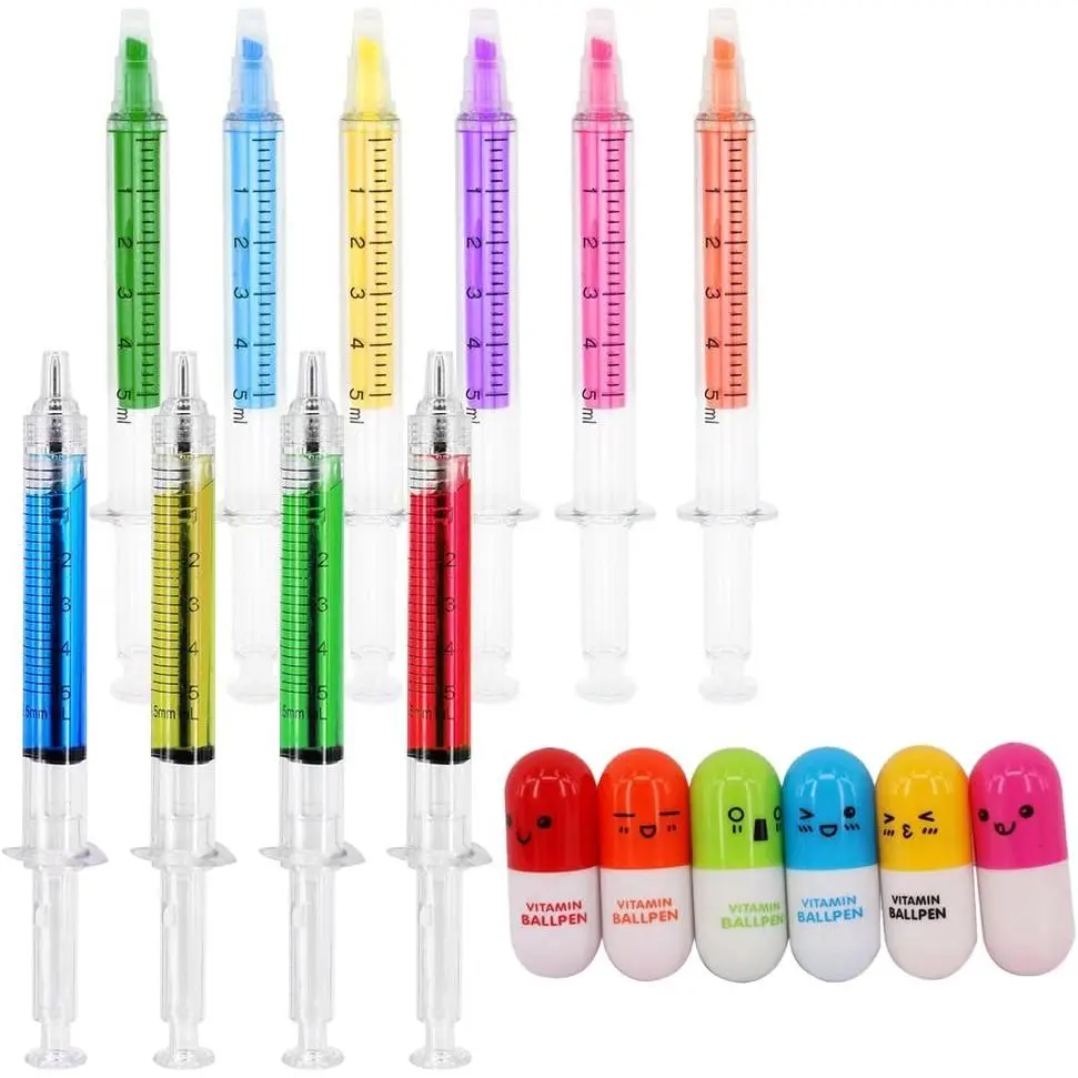 4  Pens + 6  Pens + 6  Highlighters Fluorescent Watercolor Pen (16 PCS)