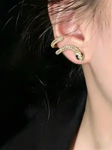 Vintage Snake Texture Earrings, Elegant Animal Pattern, All-Season Fashion Accessory, Perfect for Gifts and Night Out Styling